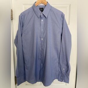 Jos A Bank Travelers Collection Blue Button Down Shirt Men XXL- never worn